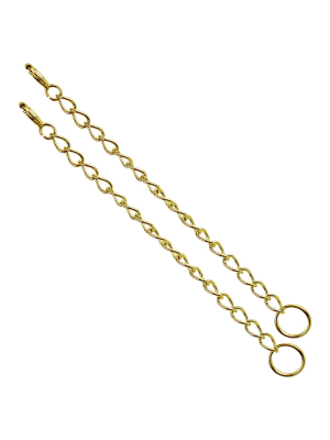 Women's Chain Extender Sterling Silver 2 Pc- Gold Toned (2.5")