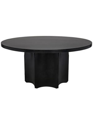 Rome Dining Table In Black Metal