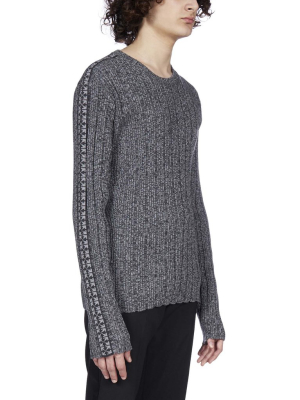 Off-white Arrows Trim Rib Knit Jumper