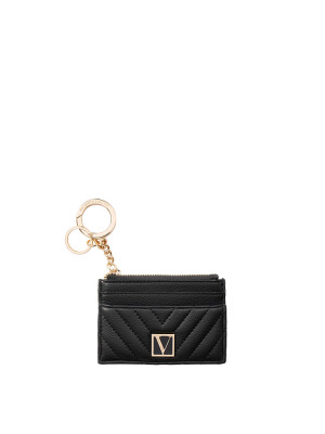 The Victoria Card Case Keychain In V-quilt
