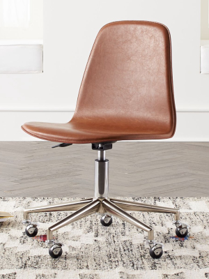 Kids Class Act Brown And Silver Desk Chair