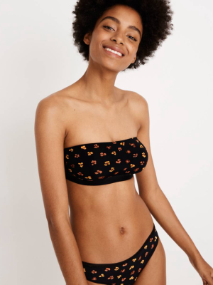 Madewell X Lively™ Bandeau Strapless Bra In Feline Floral