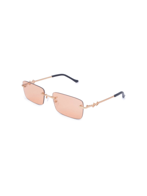 Layla Square-frame Metal Sunglasses