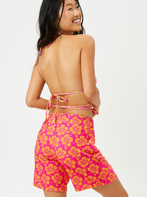 Fifi Terry High Waist Shorts - Hibiscus Honey