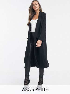 Asos Design Petite Soft Duster In Black