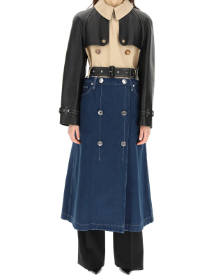 Burberry Panelled Belted Trench Coat