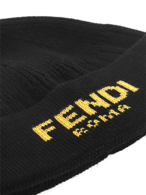 Fendi Logo Intarsia Beanie