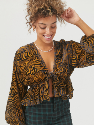 Uo Bonnie Burnout Blouse