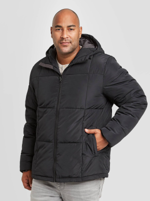 Men's Big & Tall Hooded Puffer Jacket - Goodfellow & Co™