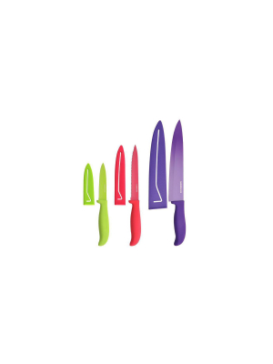 Farberware 3pc Colored Resin Chef Knife Set