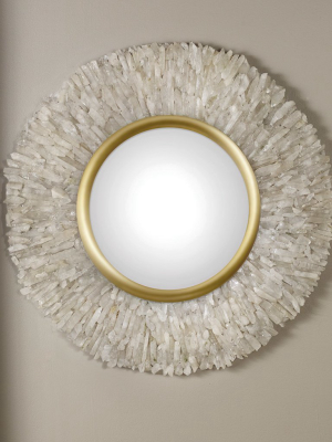 Round Quartz Crystal Mirror