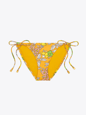 Printed String Bikini Bottom