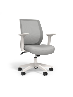 Union & Scale Essentials Mesh Back Fabric Task Chair, Gray Un59418