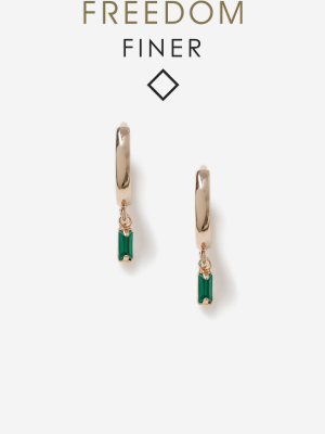 **freedom Finer Baguette Drop Earrings