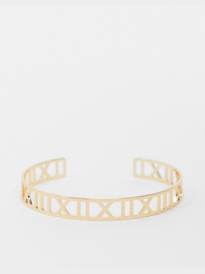 Topshop Bangle With Cut Out Numeral Detail