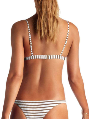 Vitamin A Carmen Bikini Bottom In Cocoa Marin Stripe 84b Msd