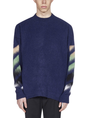 Off-white Gradient Diagonal Print Knitted Jumper