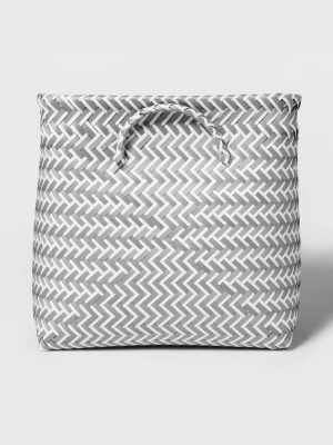 13" Cube Storage Bin Gray/white - Room Essentials™