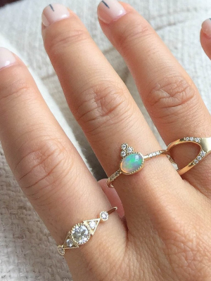 Opal Crown Equilibrium Ring