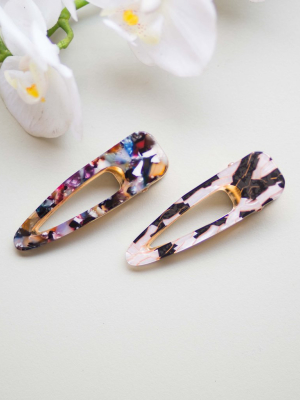 Marble Print Hair Pin