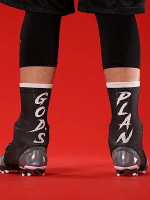 God's Plan Black Spats / Cleat Covers