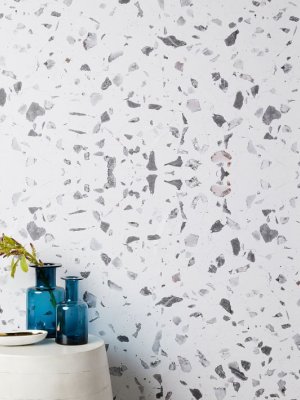 Chasing Paper Speckled Marble Removable Wallpaper - White