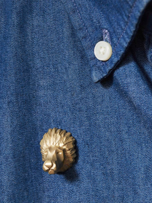 Brass Lion Pin