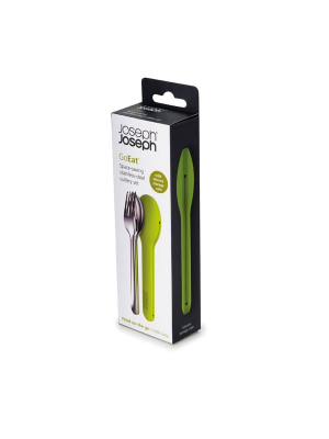 Joseph Joseph Stainless Steel Go Eat Compact Cutlery Set Green