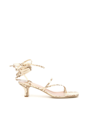 Paris Texas Embossed Strap Sandals