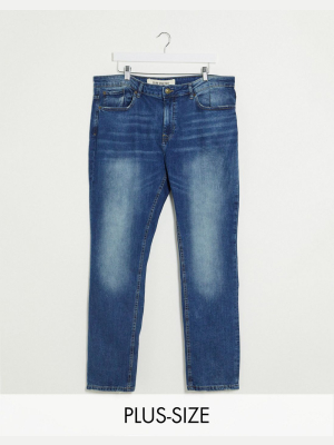 New Look Plus Slim Jeans In Washed Blue