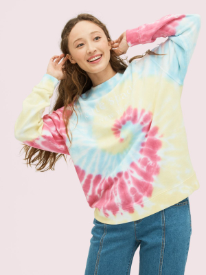 Logo Tie-dye Sweatshirt