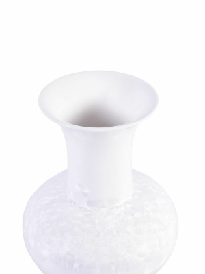 Crystal Shell Small Baluster Vase In Two Colors