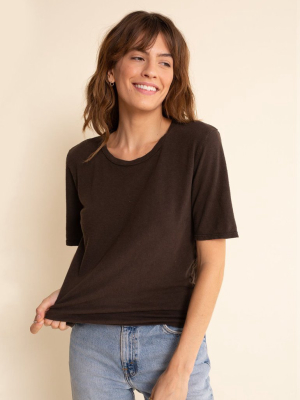 Jungmaven - Cropped Silverlake Tee In Canvas