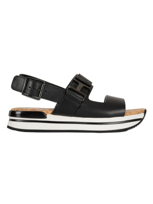 Hogan H257 Platform Strapped Sandals