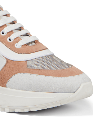 Tan And Silver Suede 4.0 Sneakers