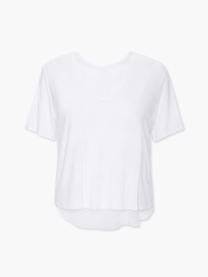 Plus Size Active Mesh-trim Tee