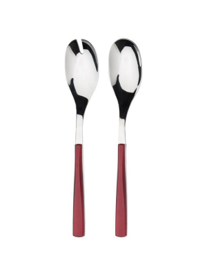 Quartz Salad Server Set In Red