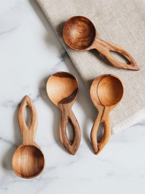 Wooden Scoop Spoon Set