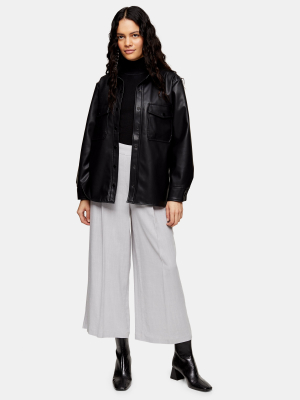 Crop Wide Pants With Linen