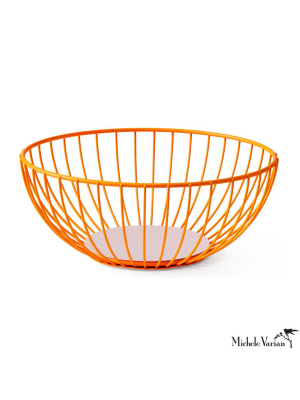 Iris Wire Basket Orange And Pink Large