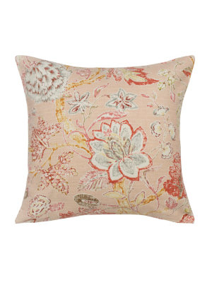 The Pink Summerdale Floral Square Throw Pillow