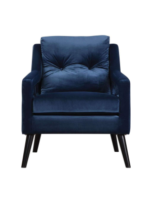 O'brien Blue Velvet Armchair