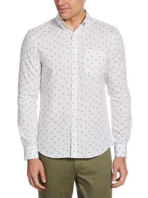 Untucked Floral Print Shirt