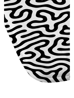 Adam Priester Pattern Memory Foam Bath Mat Black/white - Deny Designs