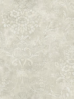 Jeffreys Floral Wallpaper In Ivory And Greys By Carl Robinson For Seabrook Wallcoverings