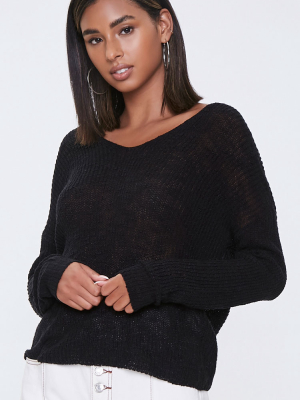 Twisted Plunge-back Sweater