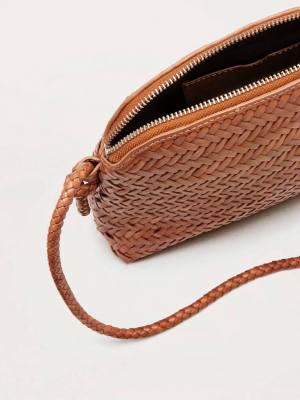 Mallory Timber Brown Woven Crossbody