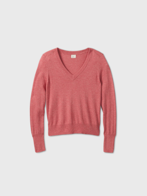 Women's V-neck Pullover Sweater - A New Day™