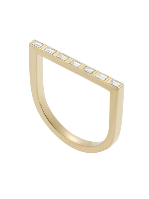 Thread Baguette Bar Ring 7 D