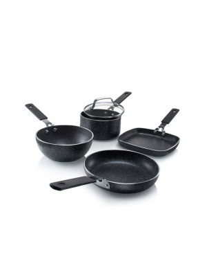 As Seen On Tv Granite Stone Diamond Personal/mini Stackable 5pc Cookware Set